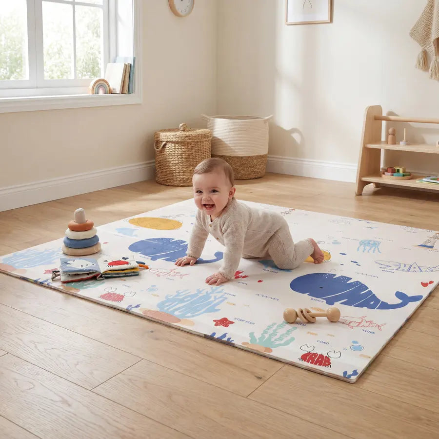Snuggle Baby Reversible Folding Playmat Shark