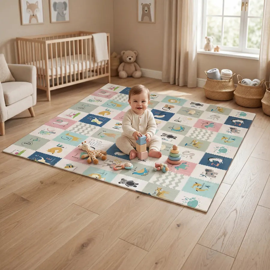 Snuggle Baby Reversible Folding Playmat Cars