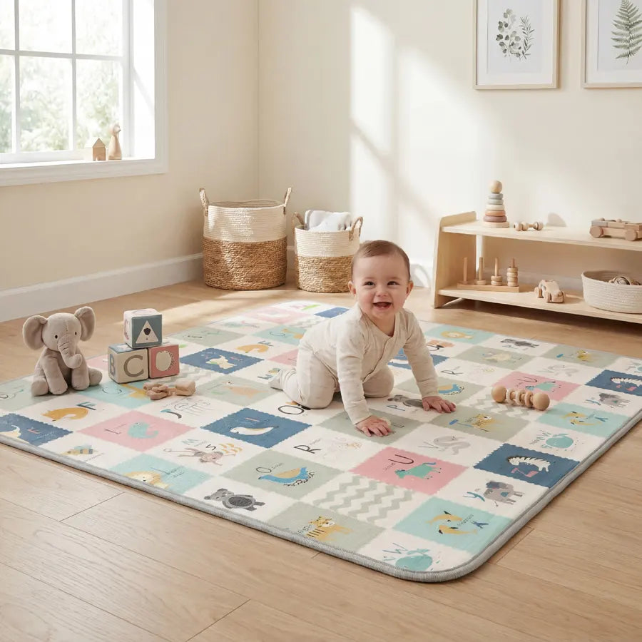 Snuggle Baby Reversible Roll Up Playmat Animal Family