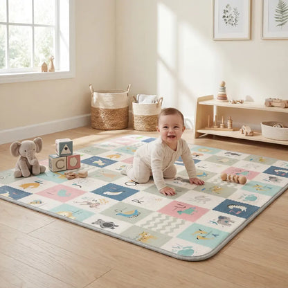 Snuggle Baby Reversible Roll Up Playmat Animal Family