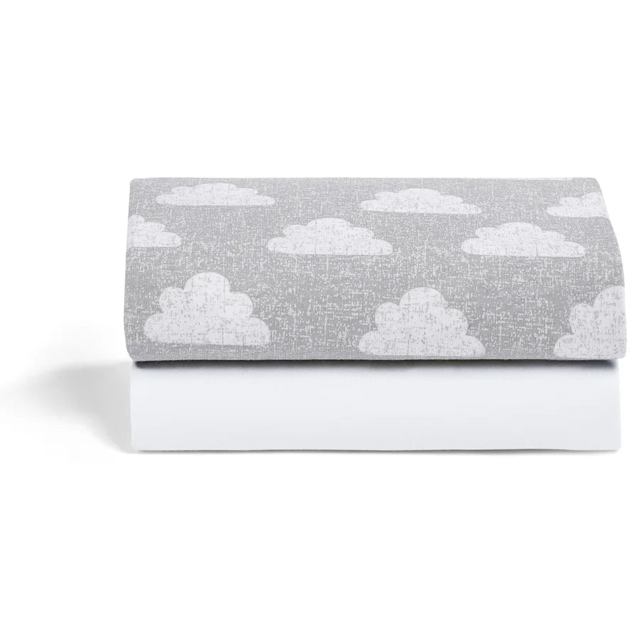 SnuzPod Crib Fitted Sheets Pack of 2 (Cloud Nine)