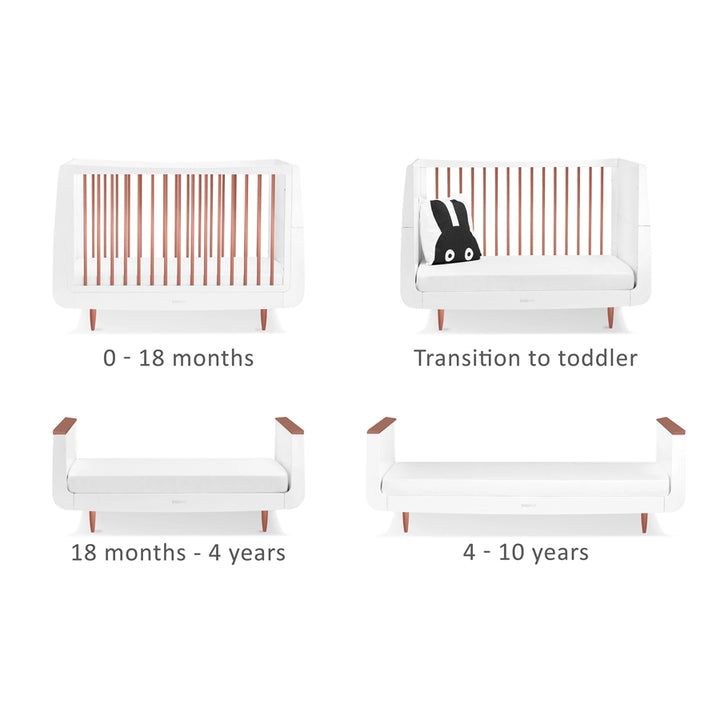 SnuzKot Skandi Cot Bed (Rose Gold)