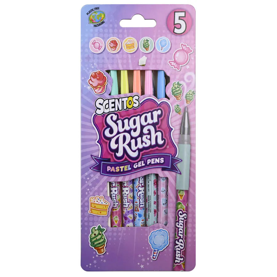 أقلام جل باستيل معطرة Sugar Rush من Scentos (عبوة من 5 قطع) أقلام جل باستيل معطرة Sugar Rush من Scentos (عبوة من 5 قطع)