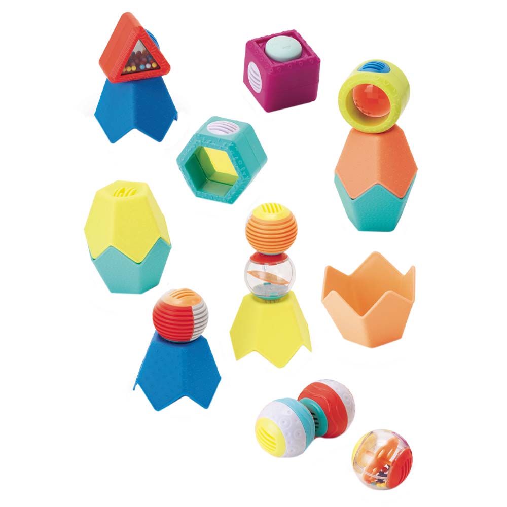 Infantino - Balls, Blocks & Cups Stack & Link Playset