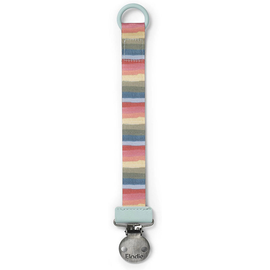 Elodie Pacifier Clip - Rainbow Trails
