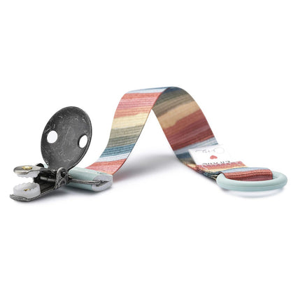 Elodie Pacifier Clip - Rainbow Trails