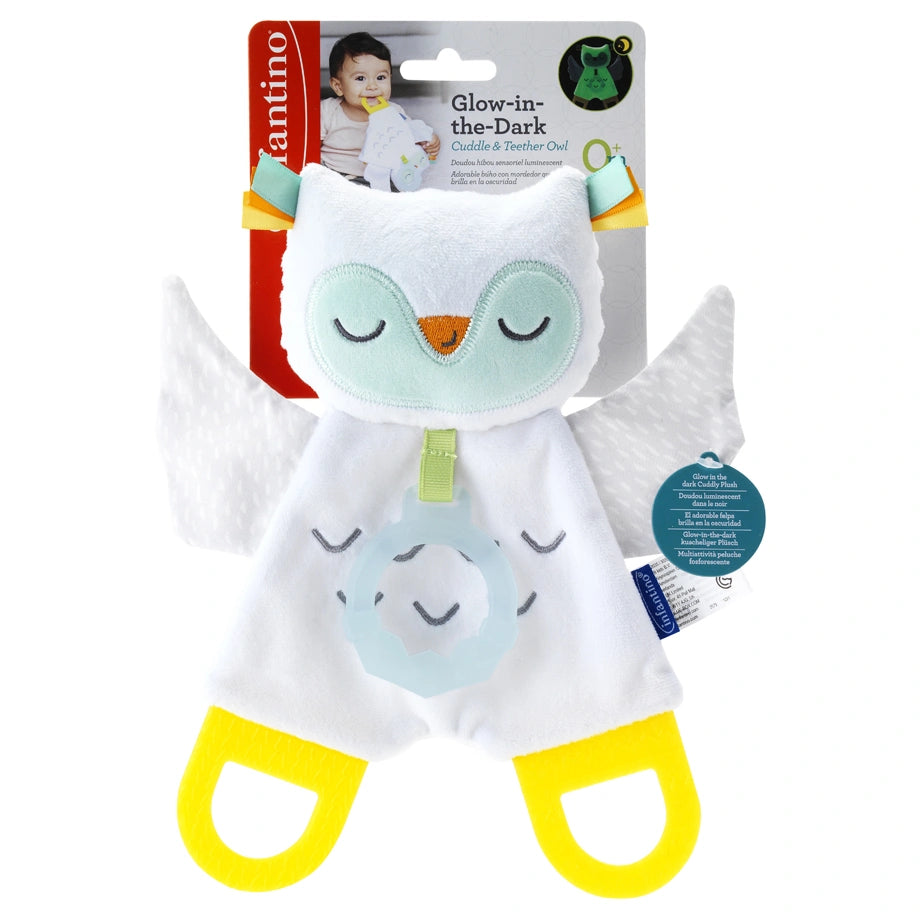Infantino Glow in the Dark Cuddle & Teether Owl (0M+)