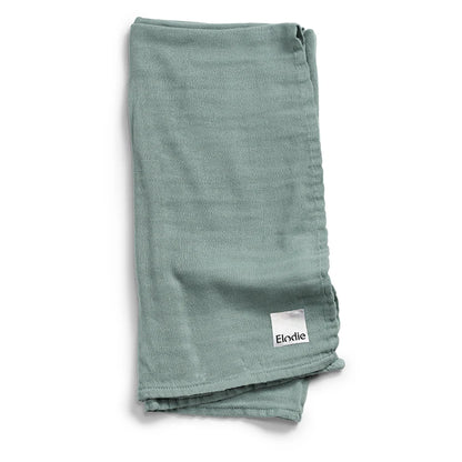 Elodie Bamboo Muslin Blanket (Mineral Green)