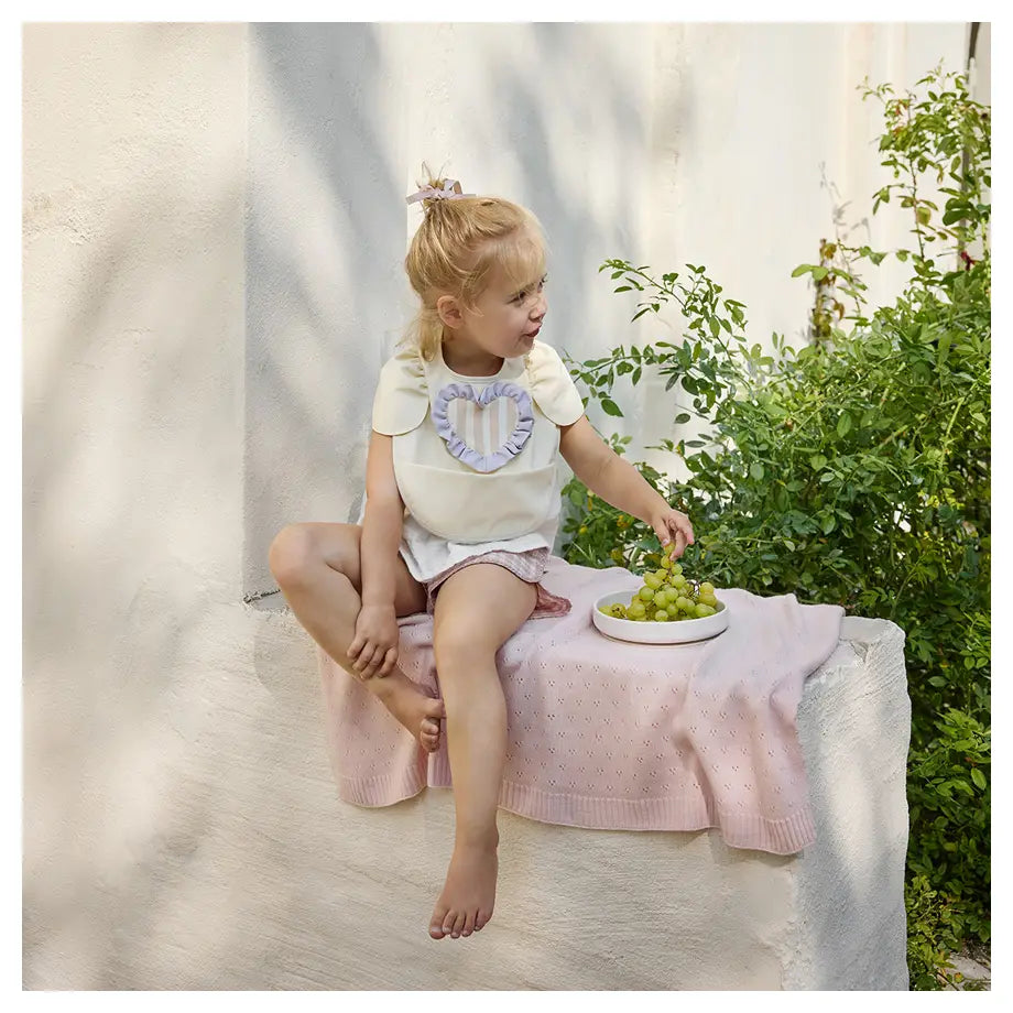 Elodie Baby Bib (Oat White)