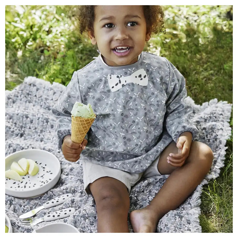 Elodie Longsleeved Baby Bib (Free Bird)