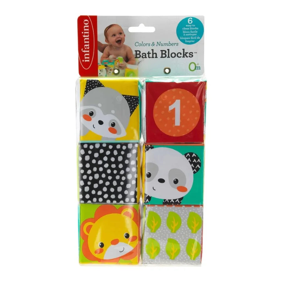 Infantino Colors & Numbers Bath Blocks 3pcs