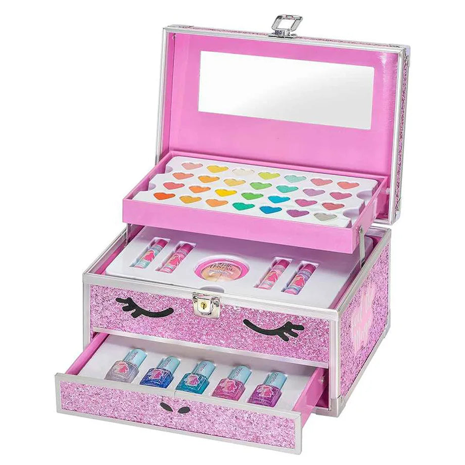 Martinelia Unicorn 3-Tier Big Glitter Makeup Travel Case