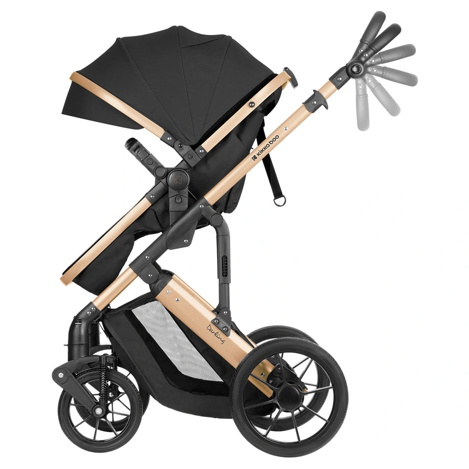 Kikkaboo Stroller 3in1 Convertible Seat (Darling Black 2024)
