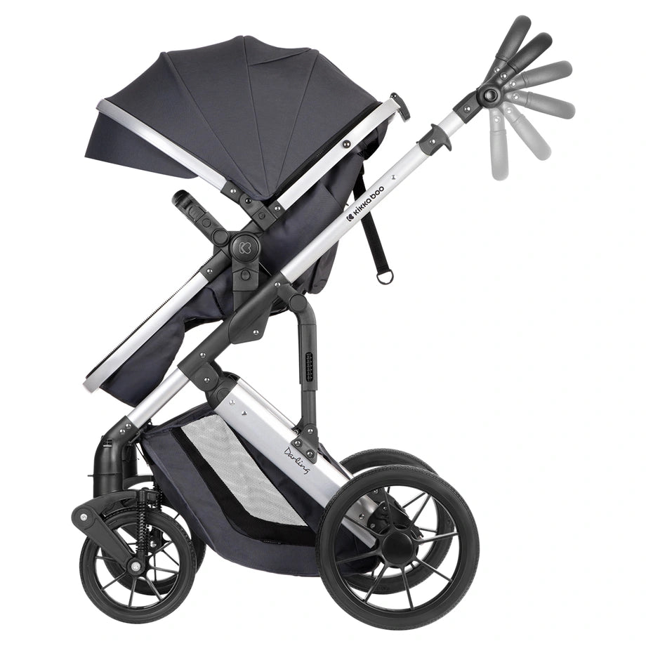 Kikkaboo Stroller 3in1 Convertible Seat (Darling Dark Grey 2024)