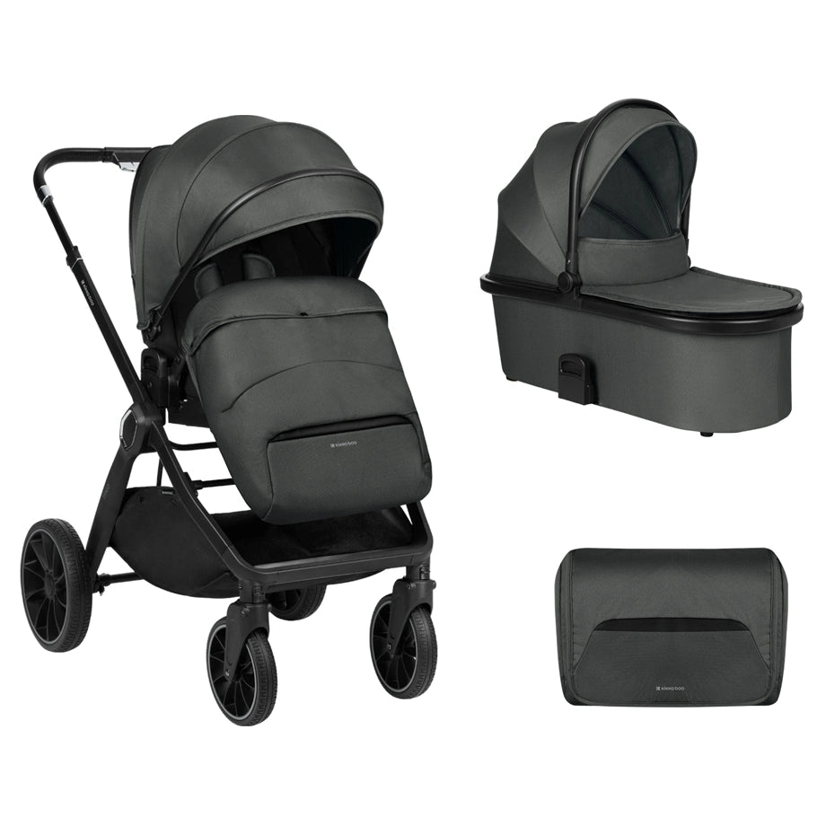 Kikkaboo Stroller 2in1 with Carrycot (Tiffany Dark Grey 2024)