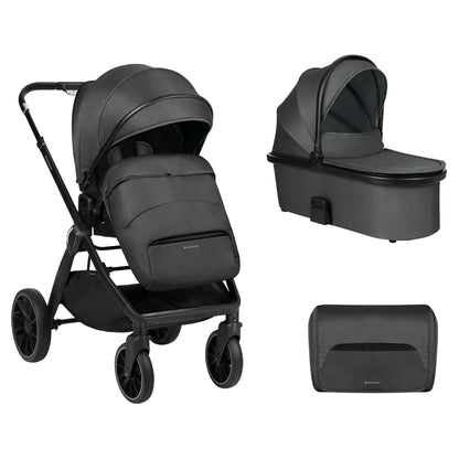 Kikkaboo Stroller 2in1 with Carrycot (Tiffany Dark Grey 2024)