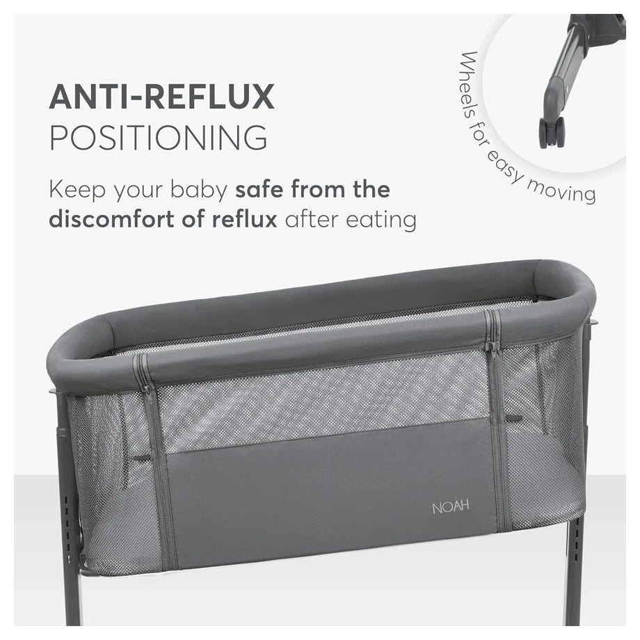 Kikkaboo Bedside Crib (Noah Dark Grey 2025)
