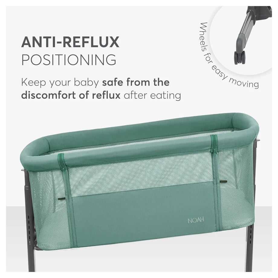 Kikkaboo Bedside Crib (Noah Mint 2025)