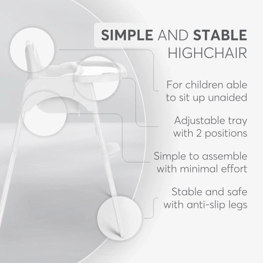 Kikkaboo Highchair 2in1 (Jammy White)