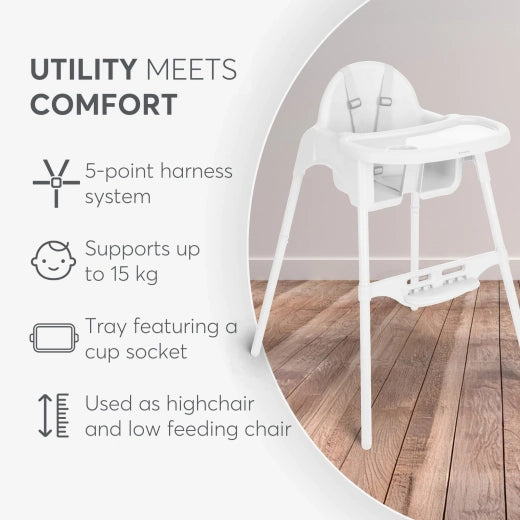 Kikkaboo Highchair 2in1 (Jammy White)