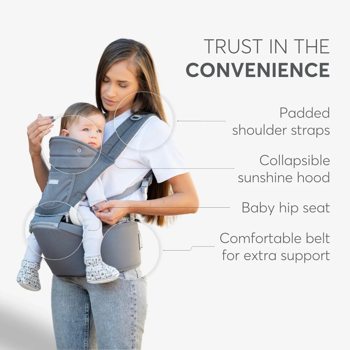 Kikkaboo Carrier 3in1 (Chloe Mesh Black 2024)