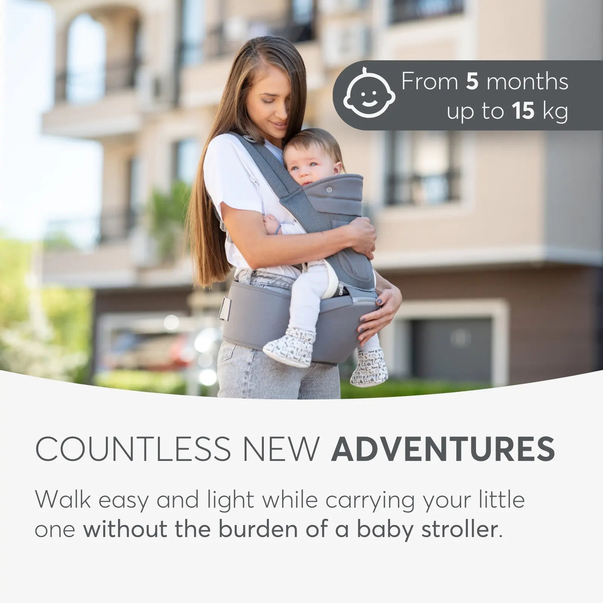 Kikkaboo Carrier 3in1 (Chloe Mesh Grey 2024)