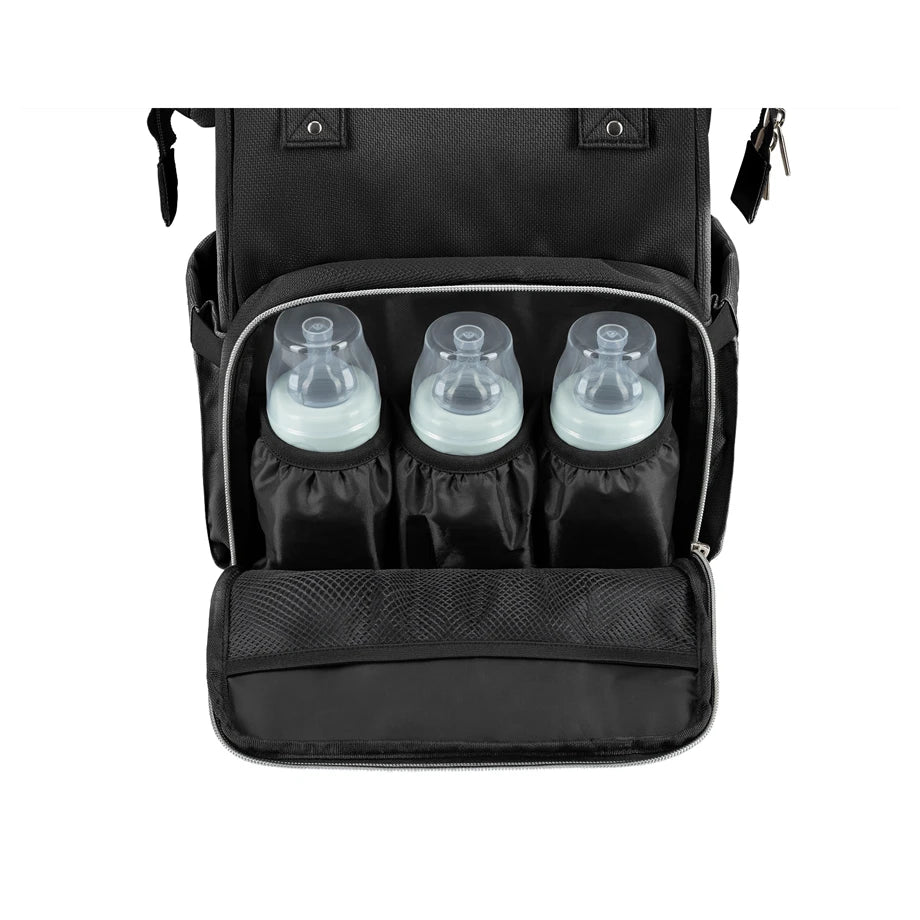 Kikkaboo Mama Bag (Siena Black & Silver 2025)