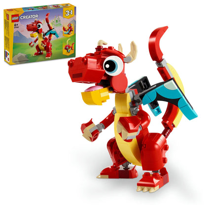 Lego Creator 3in1 Animal Toy Set Dragon (Red)