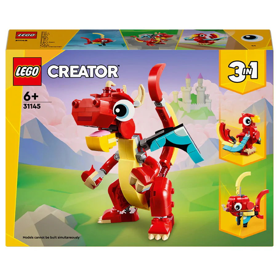 Lego Creator 3in1 Animal Toy Set Dragon (Red)