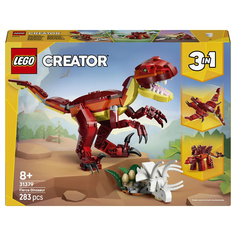 LEGO Creator 3 in 1 Fierce Dinosaur 31379 Building Toy Set (283 Pieces)