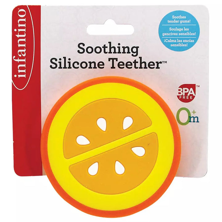 Infantino Soothing Silicone Teether (Orange)