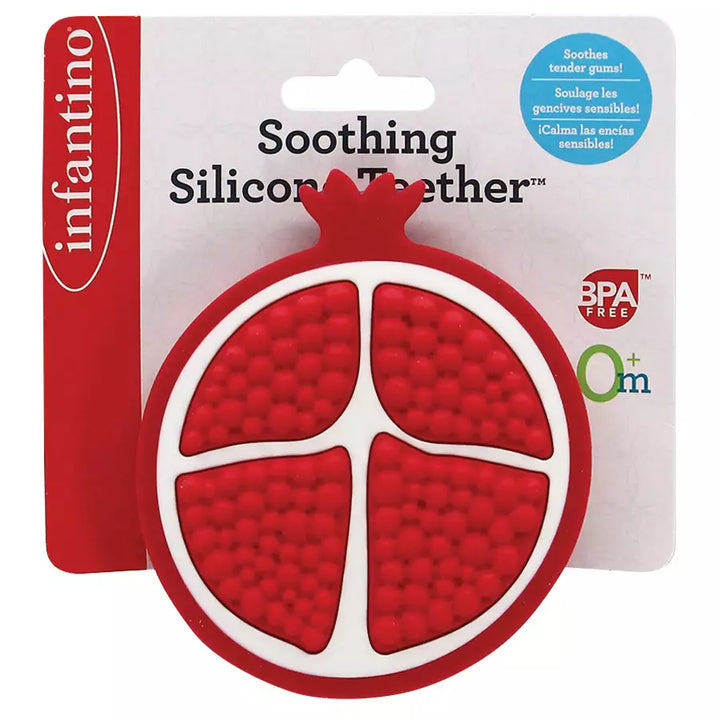 Infantino Soothing Silicone Teether (Pomegranate)