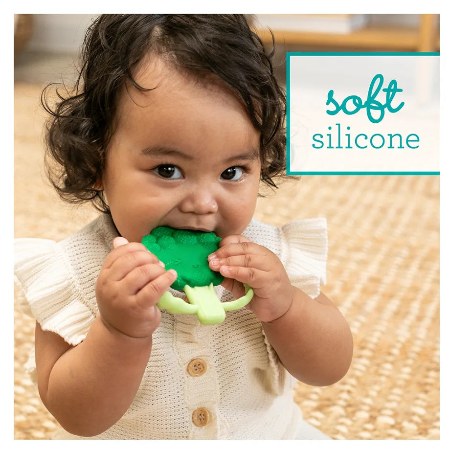 Infantino Lil’ Nibbles Textured Silicone Teether (Broccoli)