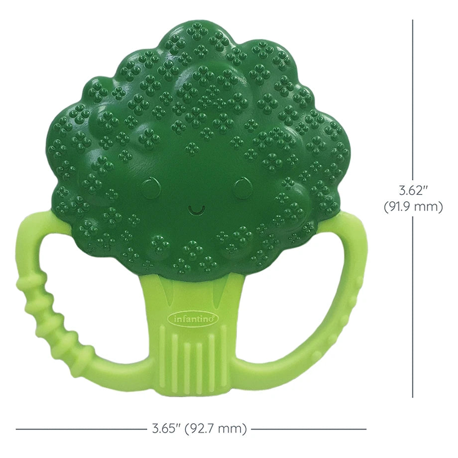 Infantino Lil’ Nibbles Textured Silicone Teether (Broccoli)