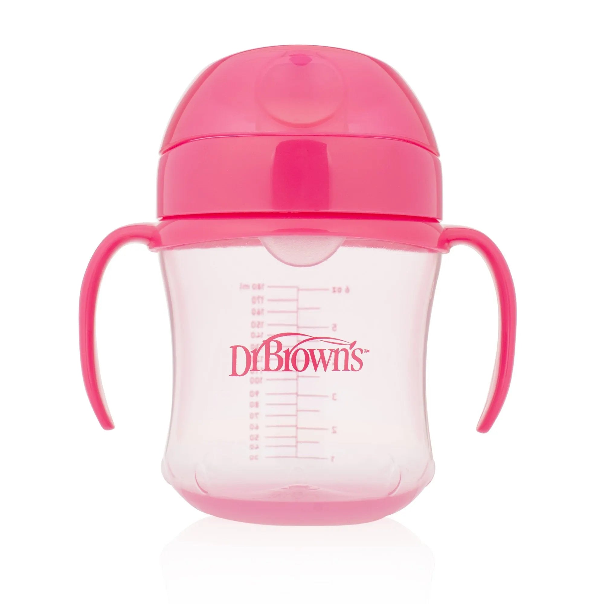 6 oz/180 ml Soft-Spout Transition Cup w/ Handles (Pink Deco, 6m+, 1-Pack)