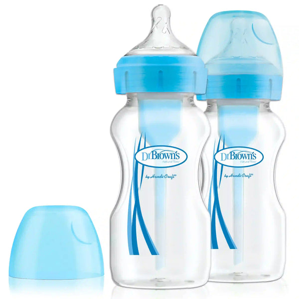 Dr. Browns 9 oz/270 ml PP W-N Options+ Bottle, 2-Pack (Blue)