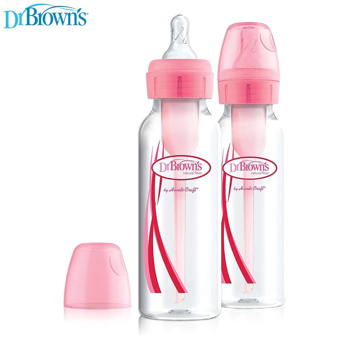 8 oz/250 ml PP Narrow Options+ Bottle 2-Pack (Pink)