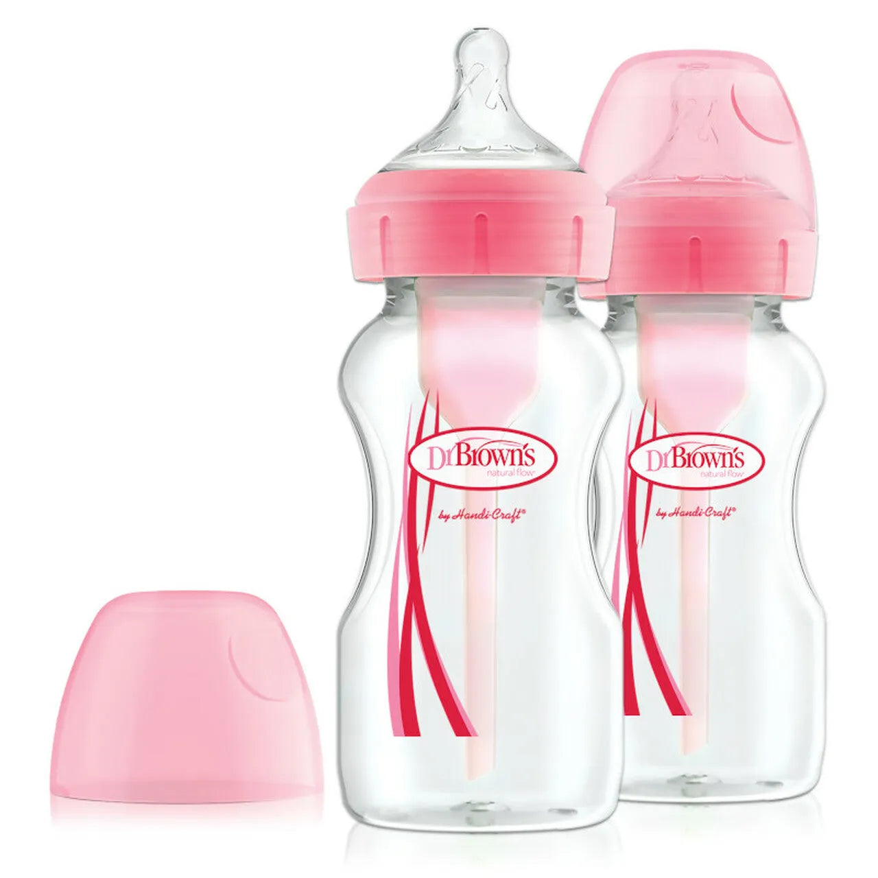 9 oz/270 ml PP W-N Options+ Bottle, 2-Pack (Pink)