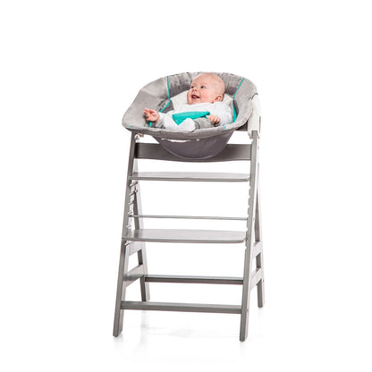 Hauck Alpha Plus & Tray & Bouncer 2-In-1 Bear Hearts & Highchair pad Deluxe Teddy (Grey)