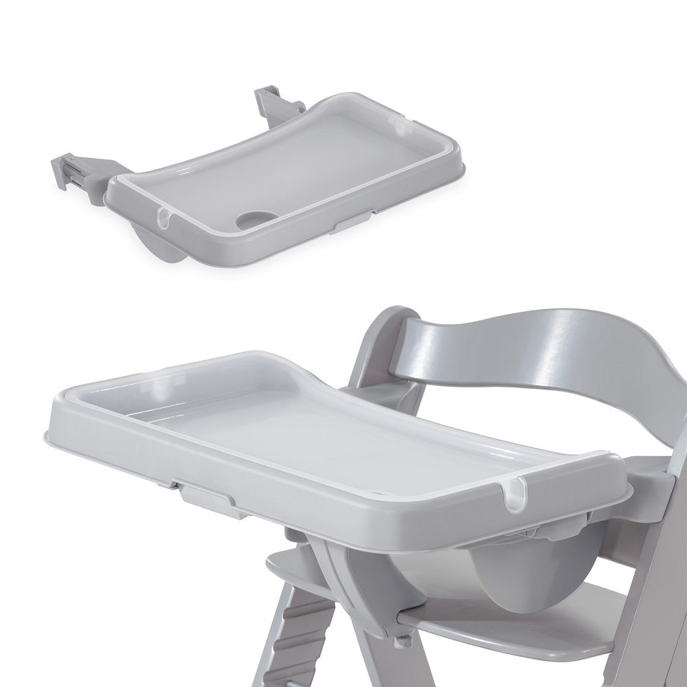Hauck Alpha Plus & Tray & Bouncer 2-In-1 Bear Hearts & Highchair pad Deluxe Teddy (Grey)