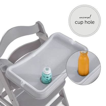 Hauck Alpha Plus Walnut & Tray (White) & Bouncer 2-In-1 Stretch (Beige)