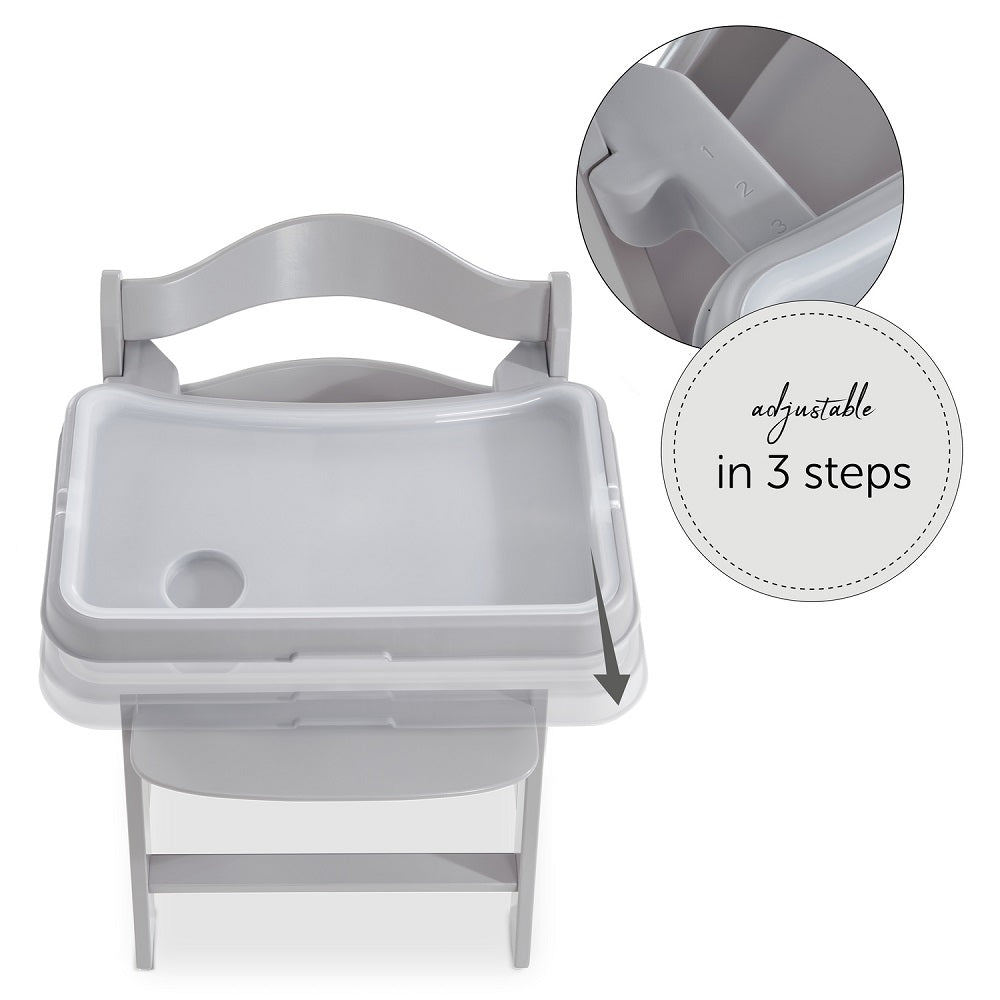 Hauck Alpha Plus Walnut & Tray (White) & Bouncer 2-In-1 Stretch (Beige)