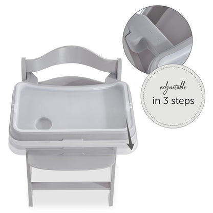 Hauck Alpha Plus Walnut & Tray (White) & Bouncer 2-In-1 Stretch (Beige)