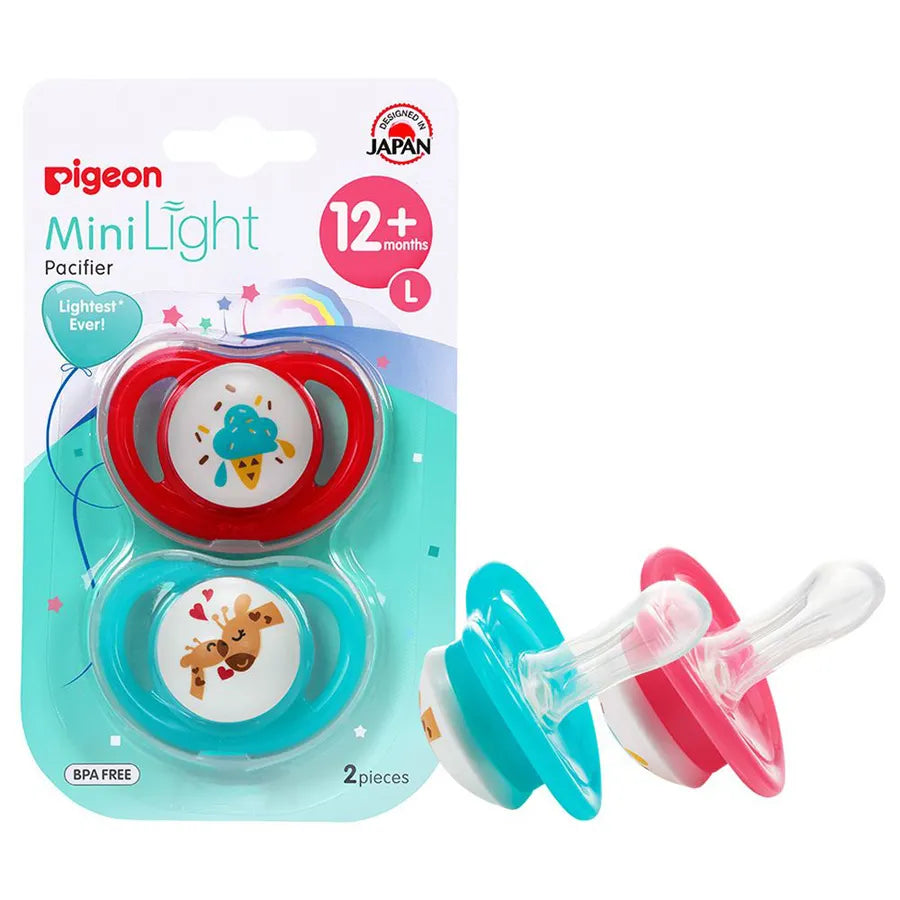 Pigeon Minilight Pacifier Double (L) Girl Ice Cream & Giraffe Pigeon Minilight Pacifier Double (L) Girl Ice Cream & Giraffe