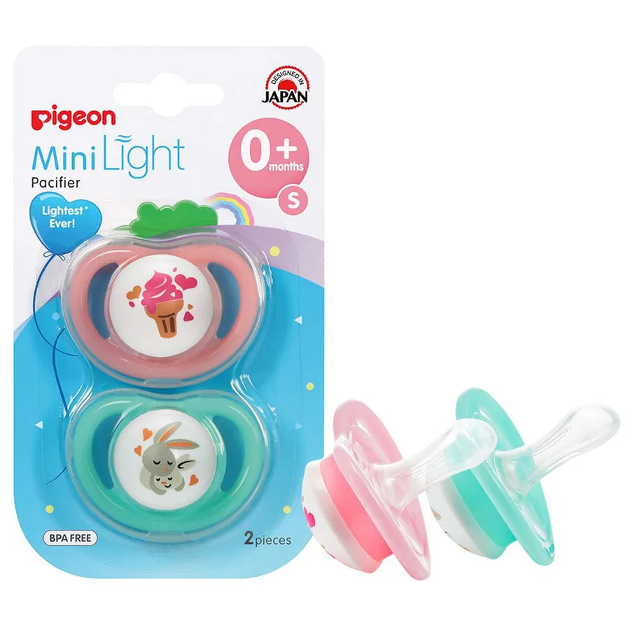 Pigeon - Minilight Pacifier Double (S) Girl Ice Cream & Rabbit