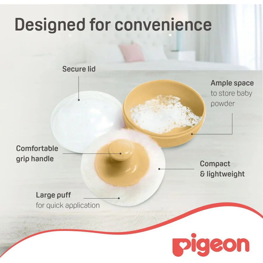 Pigeon Powder Case W/Puff (Yellow)
