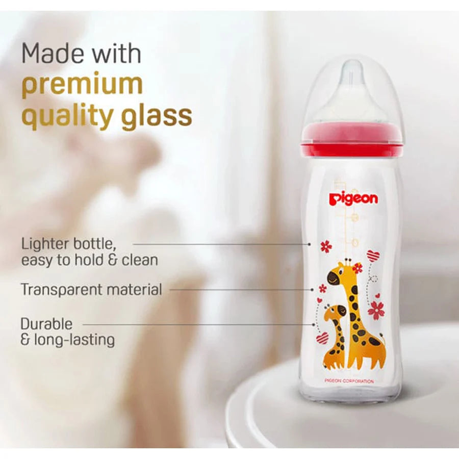 Pigeon - Glass Bottle WN (Design) 240 ML