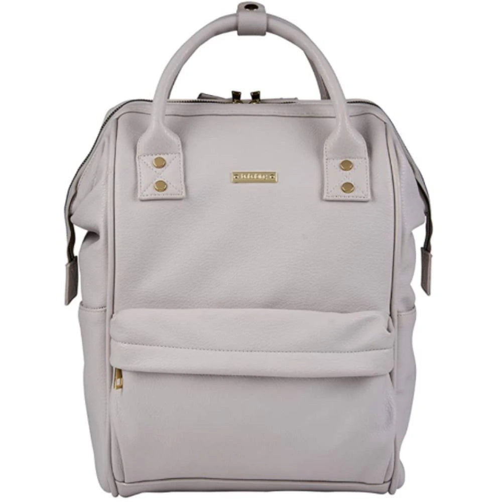 Bababing Mani Vegan Leather Backpack Changing Bag (Blush Grey)