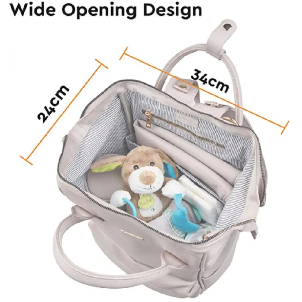Bababing Mani Vegan Leather Backpack Changing Bag (Blush Grey) Bababing Mani Vegan Leather Backpack Changing Bag (Blush Grey)