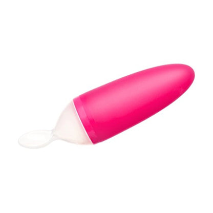 Boon Squirt Silicone Baby Food Dispensing Spoon (Pink)
